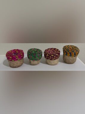 Handwoven Mini Baskets - Set of 4 - Made in Mexico